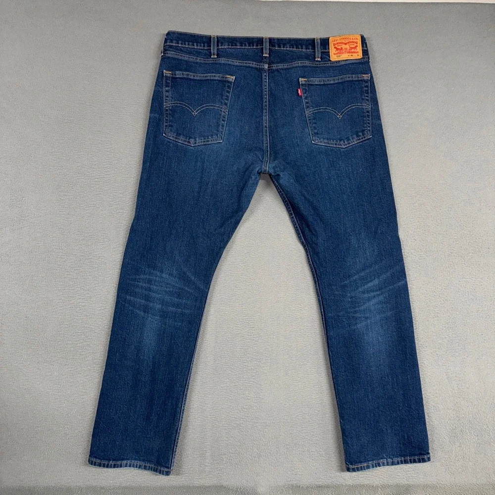 Levis Jeans Mens 40x32 Blue 513 Slim Straight Classic Denim Stretch Cowboy